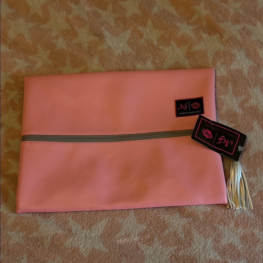 Pink Makeup Pouch with Tassel